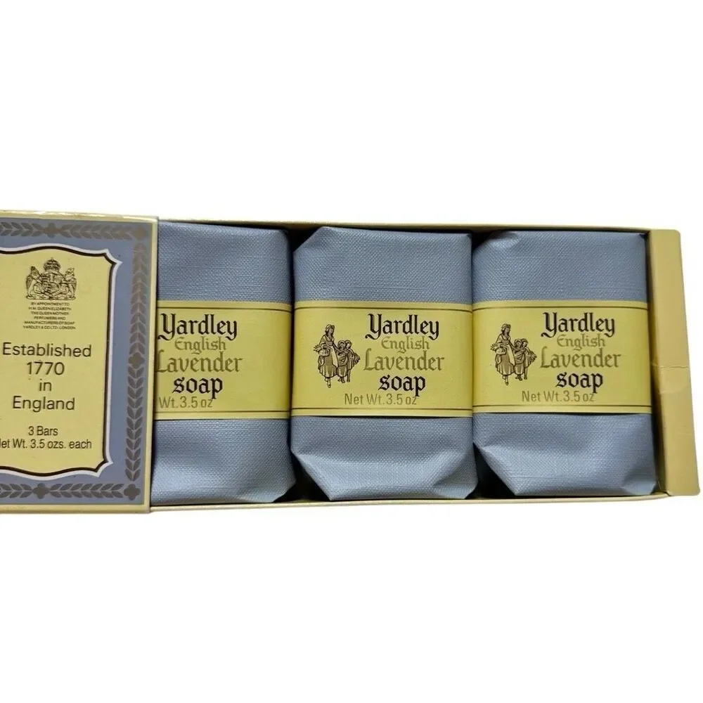 NEW IN BOX YARDLEY ENGLISH LAVENDER PERFUMED SOAP 3 x 3.5 OZ - VINTAGE